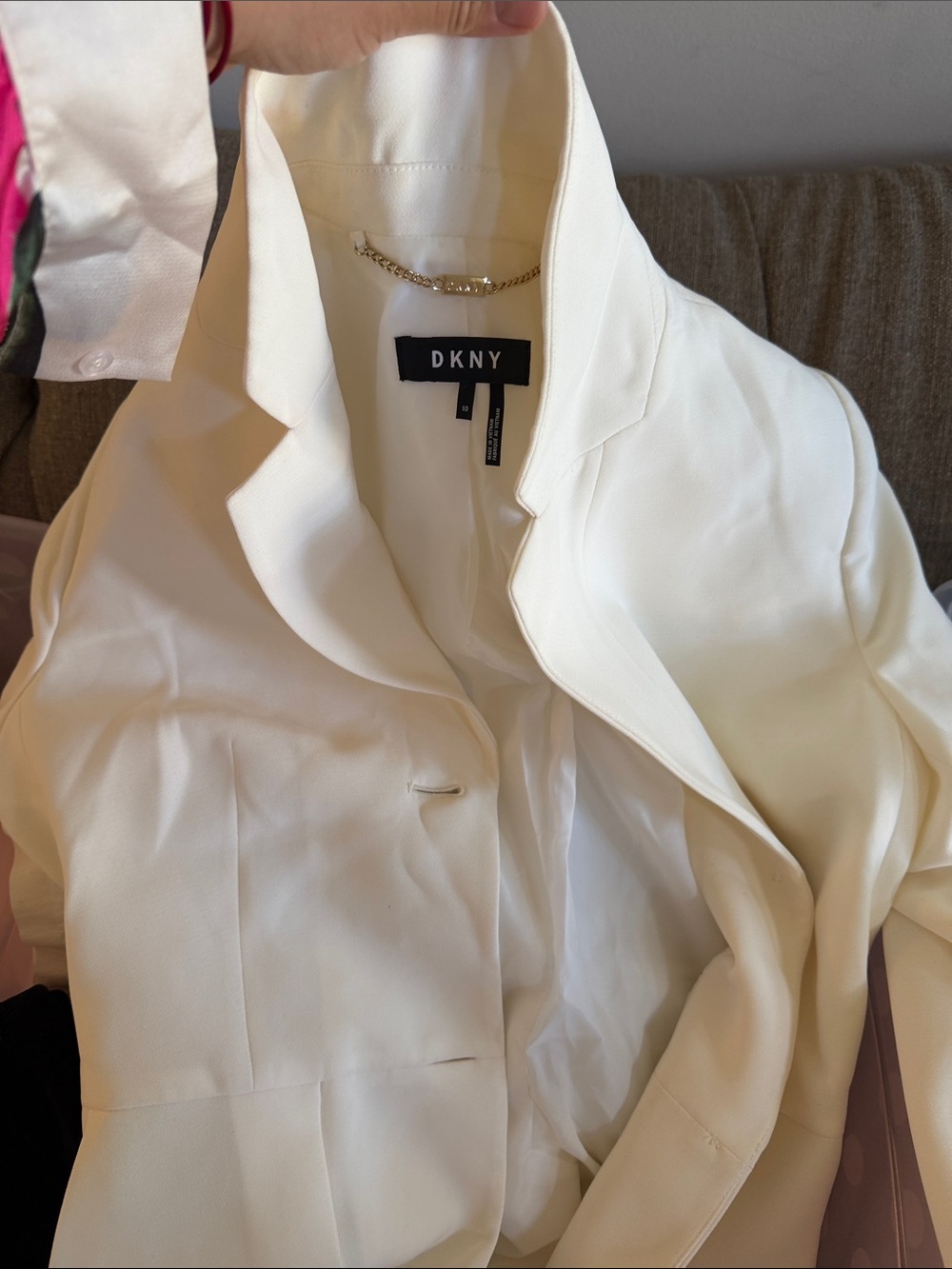 DKNY Ivory Women's Tailored Blazer
